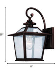 Antique Bronze Terrarium Shape Wall Light