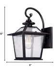 Matte Black Terrarium Shape Wall Light
