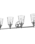 9" Silver And Clear Metal and Glass Vanity Flush Mounted Sconce