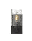 Bronze Metal and Textured Glass Wall Sconce
