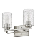 10" Silver And Clear Metal Vanity Flush Mounted Sconce