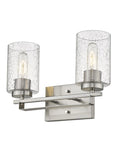 10" Silver And Clear Metal Vanity Flush Mounted Sconce
