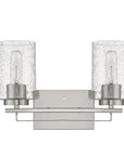 10" Silver And Clear Metal Vanity Flush Mounted Sconce