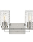 10" Silver And Clear Metal Vanity Flush Mounted Sconce