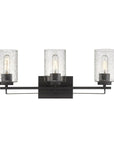 10" Black And Clear Metal Vanity Flush Mounted Sconce