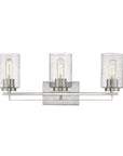 10" Clear And Silver Metal Vanity Flush Mounted Sconce