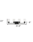 10" Black And Clear Metal Vanity Flush Mounted Sconce