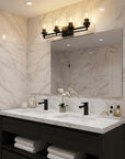10" Black And Clear Metal and Glass Vanity Flush Mounted Sconce