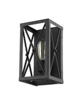 Matte Black Metal Geometric Wall Light