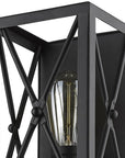 Matte Black Metal Geometric Wall Light
