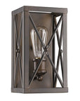 Antique Bronze Metal Geometric Wall Light