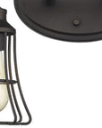 9" Bronze Metal Vanity Flush Mounted Sconce