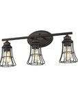 9" Bronze Metal Vanity Flush Mounted Sconce