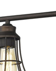 9" Bronze Metal Vanity Flush Mounted Sconce
