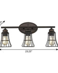 9" Bronze Metal Vanity Flush Mounted Sconce