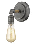 Industrial Textured Gray Wall Light
