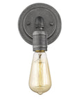 Industrial Textured Gray Wall Light