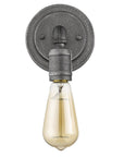 Industrial Textured Gray Wall Light
