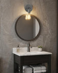 Industrial Textured Gray Wall Light