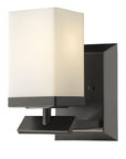5" Black And White Metal Flush Mounted Sconce