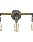 2" Black Metal Vanity Flush Mounted Sconce