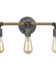 2" Black Metal Vanity Flush Mounted Sconce