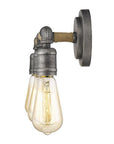2" Black Metal Vanity Flush Mounted Sconce