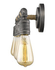 28" Black Metal Five Light Vanity Light