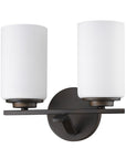 11" Black And White Metal Flush Mounted Sconce