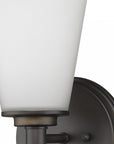 Bronze Wall Light with Frosted Glass Shade