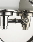 Silver Wall Light with Frosted Glass Shade