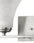 8" Silver And White Metal and Glass Vanity Flush Mounted Sconce