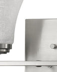 8" Silver And White Metal and Glass Vanity Flush Mounted Sconce