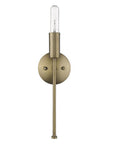 Dull Gold Narrow Bulb Wall Light