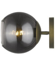 Gold and Smoked Glass Wall Light