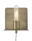 Petite Dull Gold Shelf Wall Light