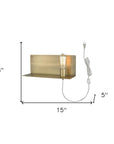 Dull Gold Shelf Wall Light