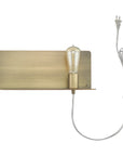 Dull Gold Shelf Wall Light