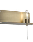 Dull Gold Shelf Wall Light