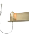 XL Dull Gold Shelf Wall Light