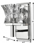 Arabella 1-Light Polished Nickel Sconce With Pressed Crystal Shade