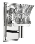 Arabella 1-Light Polished Nickel Sconce With Pressed Crystal Shade