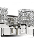Coralie 5-Light Polished Nickel Sconce With Pressed Crystal Shades