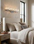 Coralie 5-Light Polished Nickel Sconce With Pressed Crystal Shades
