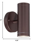 Bronze LED Dimmable Outdoor Hanging Light With Bronze Shades