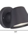 Matte Black LED Short Cone Wall Light