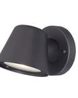 Matte Black LED Short Cone Wall Light
