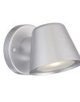 Brushed Silver LED Short Cone Wall Light