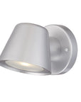 Brushed Silver LED Short Cone Wall Light