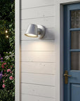 Brushed Silver LED Short Cone Wall Light